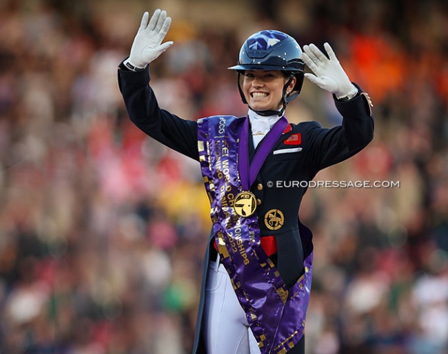 Charlotte Fry is the Grand Prix Special World Champion, winning gold at the 2022 World Championships in Herning :: Photo © Astrid Appels