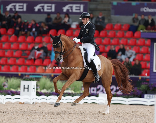 Frederic Wandres and Duke of Britain at the 2022 World Championships Dressage :: Photo © Astrid Appels