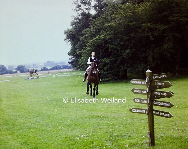 Christina Stuckelberger walking Granat at the 1978 World Championships in Goodwood :: Photo © Elisabeth Weiland