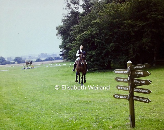 Christina Stuckelberger walking Granat at the 1978 World Championships in Goodwood :: Photo © Elisabeth Weiland