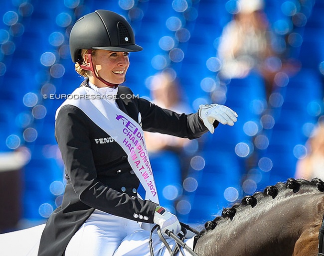 Jessica von Bredow-Werndl at the 2021 European Dressage Championships in Hagen :: Photo © Astrid Appels