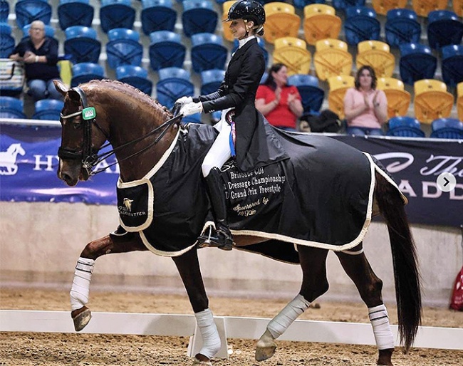 Jessica Dertell and Cennin win the big tour at the 2022 CDI Brisbane :: Photos © Derek O'Leary