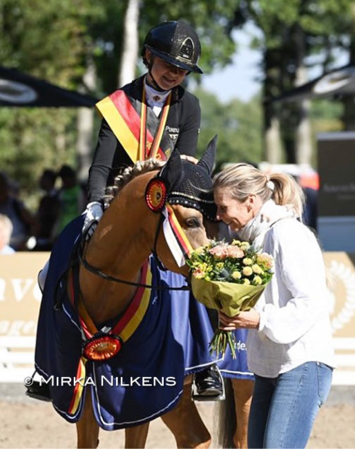 Carolina Miesner and Melli's Glückskeks at the 2022 Bundeschampionate :: Photo © Mirka Nilkens