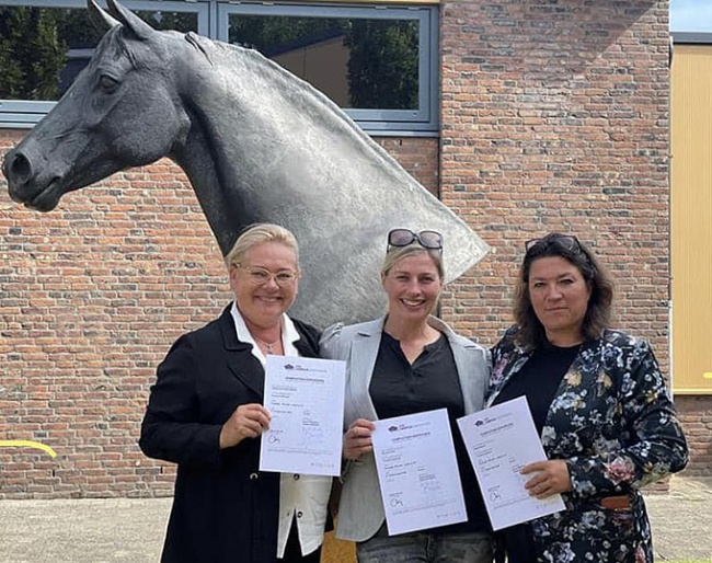 Malgorzata Pawlowska,  Christine Prip, and Mascha Reijs at the FEI judges examination in Ermelo :: Photo © private