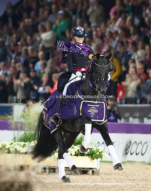 Glamourdale competed at the World Young Horse Championships as a 5-year old, he won as a 7-year old and is now the World Dressage Champion :: Photo © Astrid Appels