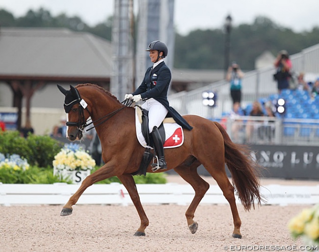 Antonella Jouannou and Dandy de la Roche at the 2018 World Equestrian Games :: Photo © Astrid Appels
