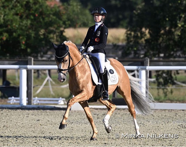 Carolina Miesner and Melli's Glückskeks at the 2022 Bundeschampionate :: Photo © Mirka Nilkens