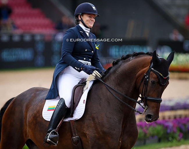 Justina Vanagaite and Nabab at the 2022 World Championships Dressage in Herning :: Photo © Astrid Appels