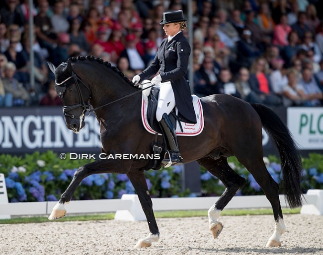 Dorothee Schneider was the last rider who competed Sezuan in 2017 :: Photo © Astrid Appels