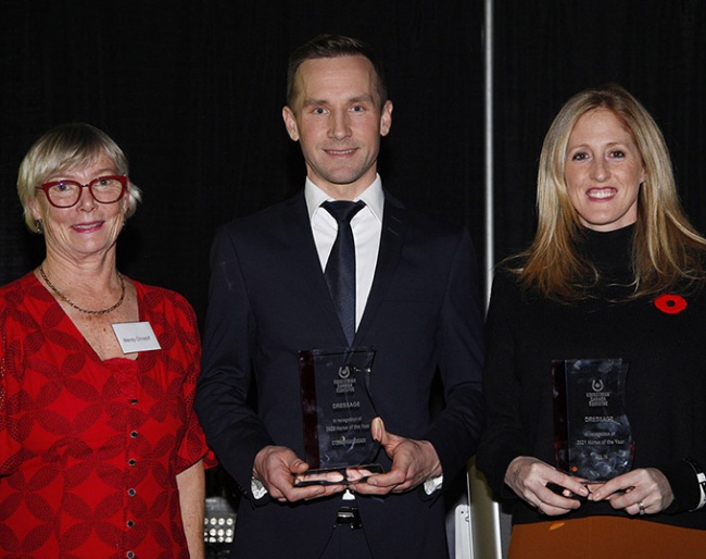 Wendy Christoff, Ryan Torkkeli, Brittany Fraser-Beaulieu at the 2022 Equestrian Canada Dressage Reception