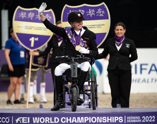 Danish Tobias Thorning Jorgensen wins gold at the 2022 World Para Dressage Championships :: Photo © Hippofoto