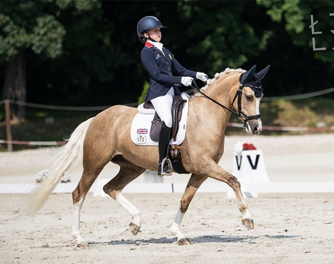 Ruby Hughes and Hilkens Showgirl at the 2021 European Pony Championships :: Photo © Lukasz Kowalski