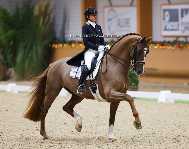 Marlies van Baalen and Habibi DVB win the Grand Prix at the 2022 CDI Kronenberg :: Photo © Astrid Appels