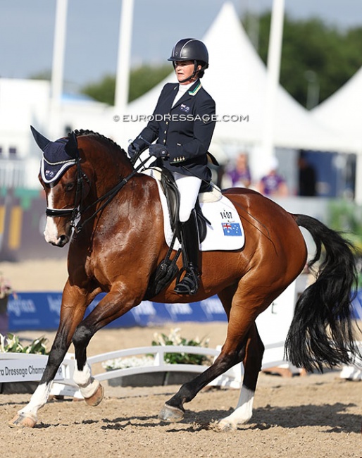 Dianne Barnes and Cil Dara Cosmic at the 2022 World Para Dressage Championships in Herning :: Photo © Astrid Appels