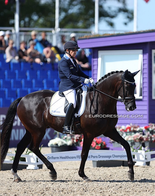 Louise Etzner Jakobsson and Goldstrike at the 2022 World Para Dressage Championships in Herning :: Photo © Astrid Appels
