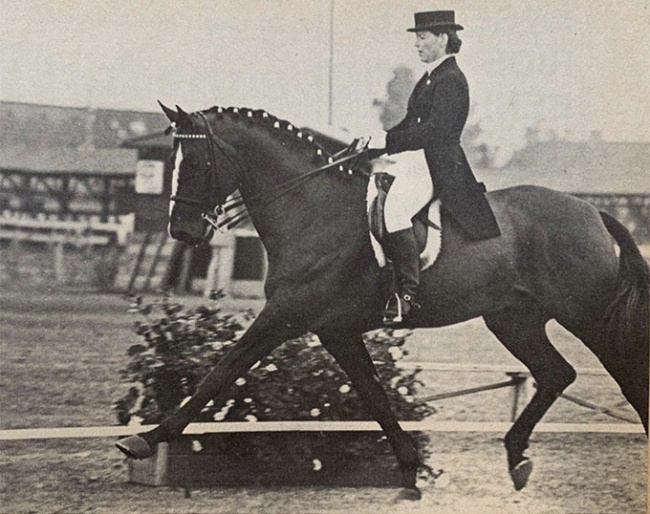 Inger Hedegaard and Velten Sohn at the 1977 Danish Dressage Championships :: Photo © Ib Nicolajsen