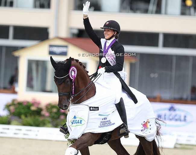 Cathrine Dufour and Bohemian win silver and bronze at the 2021 European Championships :: Photo © Astrid Appels