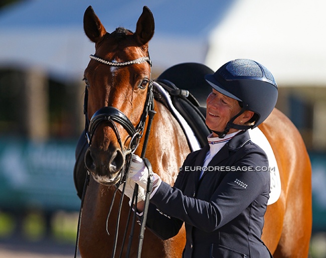 Sabine Schut-Kery with Mr Spielberg at the 2022 CDN Wellington :: Photo © Astrid Appels