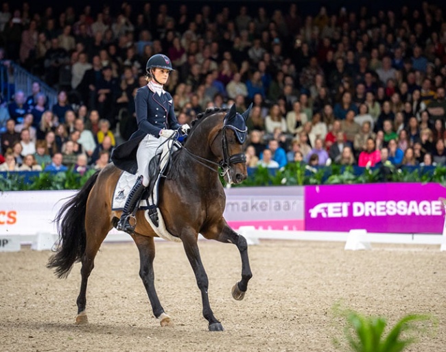 Dinja van Liere and Hermes NOP won today’s eighth leg of the FEI Dressage World Cup™ 2022/2023 Western European League on home ground in Amsterdam :: Photo © Arnd Bronkhorst
