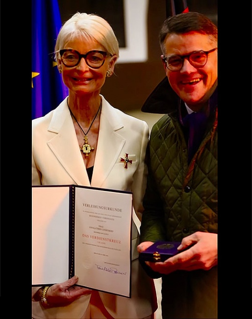 Ann Kathrin Linsenhoff (Cross of Merit 1st Class) and Boris Rhein