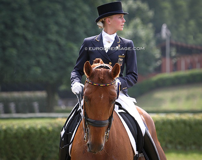 Jessica von Bredow-Werndl on Duke at the 200( Piaff forderpreis qualifier in Verden :: Photo © Astrid Appels