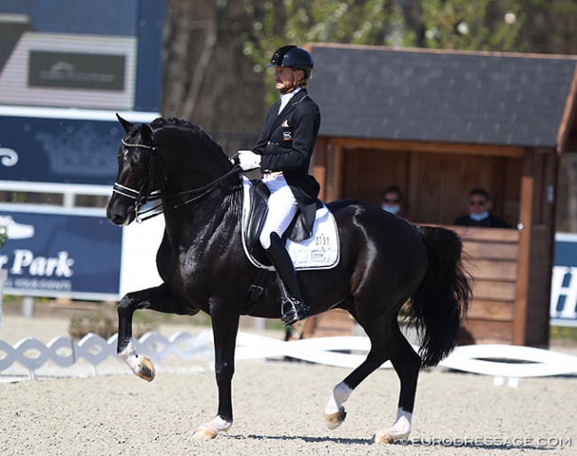 Edward Gal on Toto Jr at the inaugural edition of the CDI Opglabbeek in 2021 :: Photo © Astrid Appels