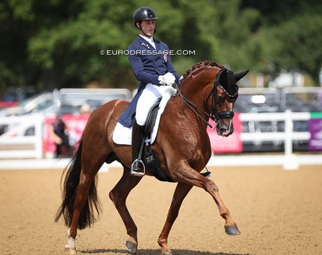 Paul Jöbstl and Bodyguard at the 2022 European Young Riders Championships :: Photo © Astrid Appels