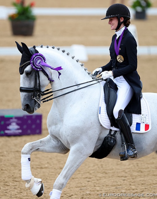 Kur bronze for Mathilde Juglaret and Caporal de Massa at the 2022 European Junior Riders Championships :: Photo © Astrid Appels