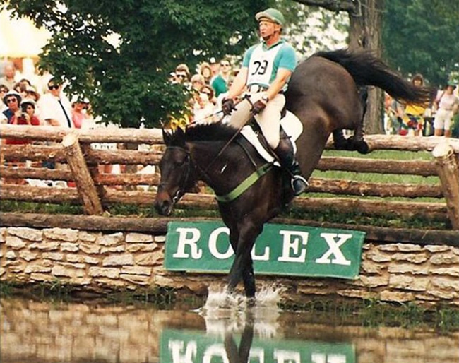 Jimmy Wofford and The Optimist at the 1986 Rolex Kentucky Three-Day Event Horse Trials :: Photo © Mary Phelps