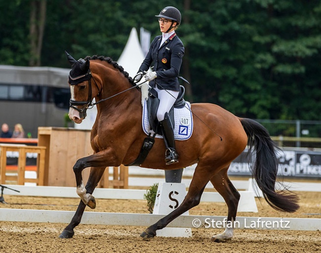 Hannah Erbe and Escona at the 2020 Bundeschampionate in Warendorf :: Photo © Stefan Lafrentz