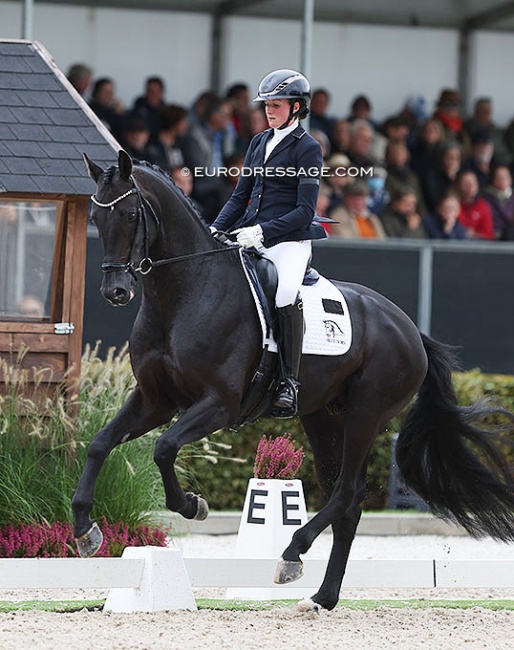 Beth Bainbridge and Blue Hors Zackorado at the 2022 World Young Horse Championships in Ermelo :: Photo © Astrid Appels