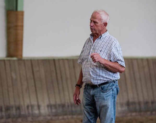 Udo Lange coaching at the Mariakalnok Dressage Center in 2019 :: Photo © Mariakalnok