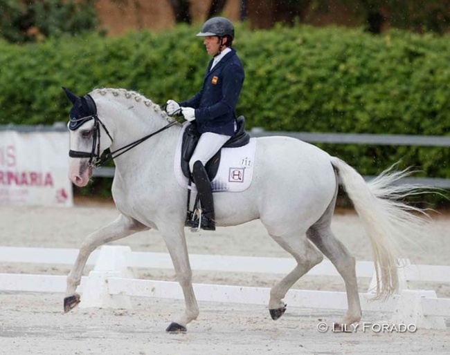 Claudio Castilla Ruiz and Jota da Hermida won bronze at the 2021 Spanish Young Horse Championships :: Photo © Lily Forado