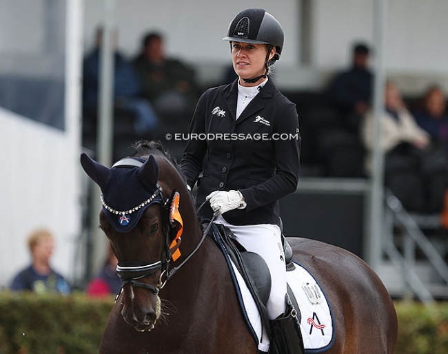 Lisa Horler and Get You the Moon at the 2022 World Young Horse Championships :: Photo © Astrid Appels