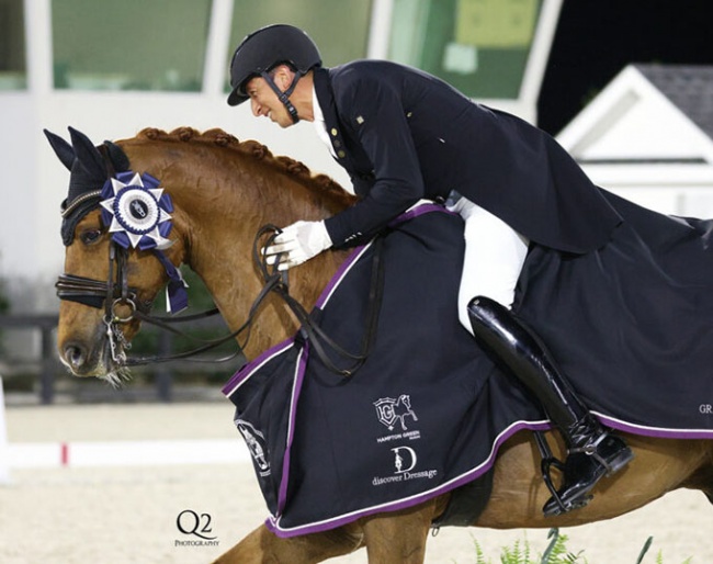 Julio Mendoza Loor and Jewel's Goldstrike at the 2023 CDI Ocala :: Photo © Q2 Photography