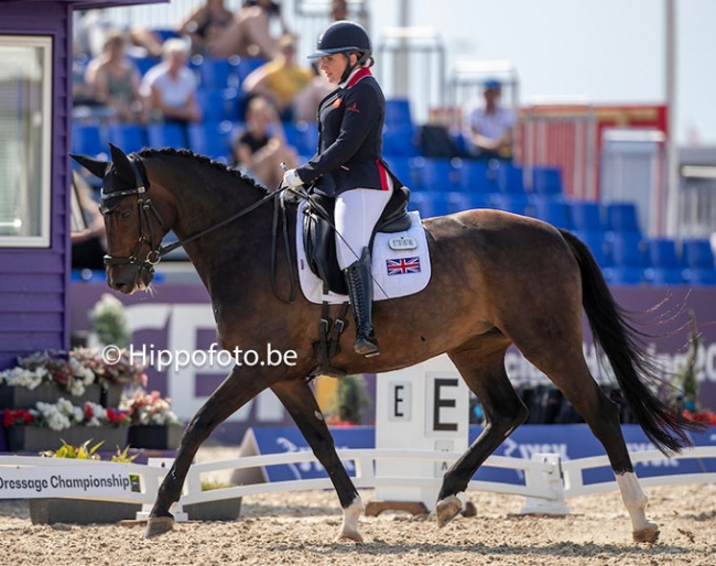 British paralympian Natasha Baker on Keystone Dawn Chorus at the 2022 World Para Dressage Championships :: Photo © Hippofoto.be