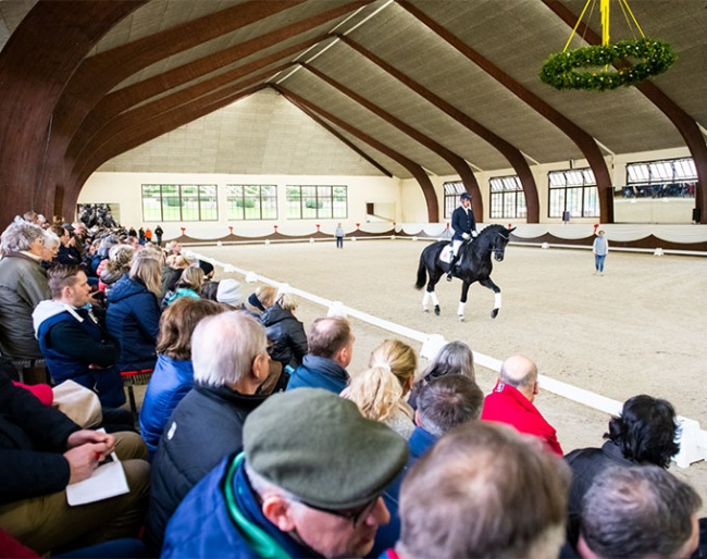 A full house at the 2023 Gestüt Schafhof stallion show on 15 April 2023 :: Photos © Lukasz Kowalski