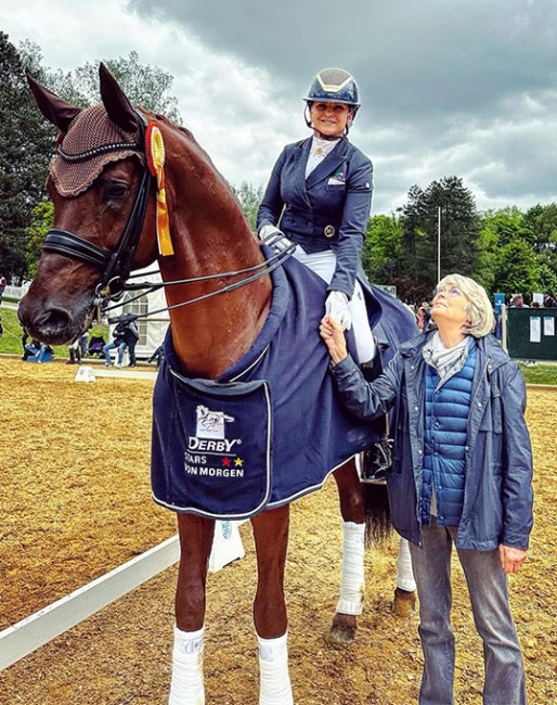 Dorothee Schneider with co-owner Gabriele Kippert at the 2023 CDI Munich :: Photo © D. Schneider