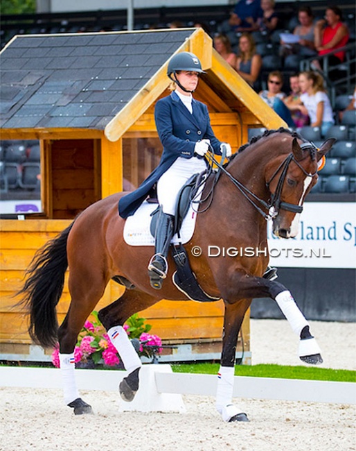 Charlotte Kruiniger and Uzzo at the 2018 Dutch U25 Championships :: Photo © Digishots