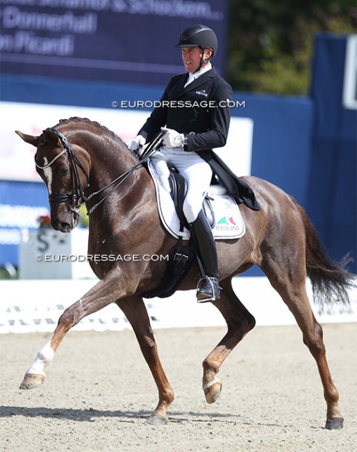 Holga Finken on Sir Picardi at the 2018 CDN Hagen :: Photo © Astrid Appels