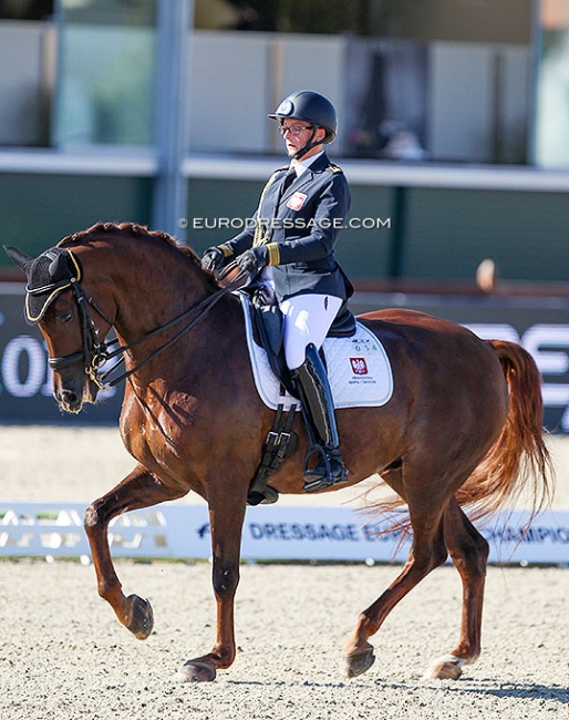 Zaneta Skowronska and Romantic P, now Red Mexx, at the 2021 European Dressage Championships :: Photo © Astrid Appels