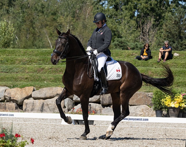 Liz Steacie with Bellaryn at the 2022 CDI Bromont International :: Photo © Tom von Kapherr