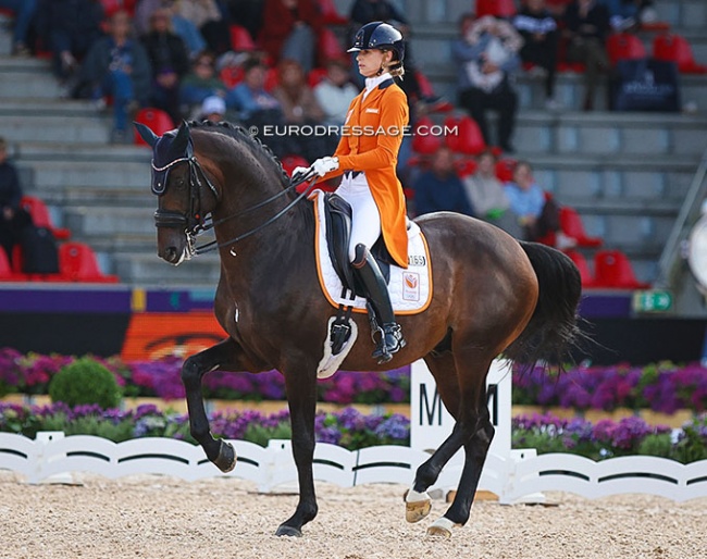 Dinja van Liere and Hermes at the 2022 World Championships Dressage in Herning :: Photo © Astrid Appels