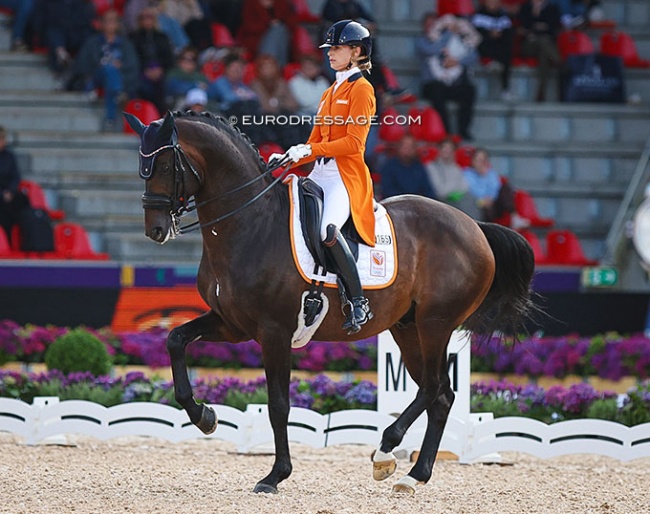 Dinja van Liere and Hermes at the 2022 World Championships Dressage in Herning :: Photo © Astrid Appels