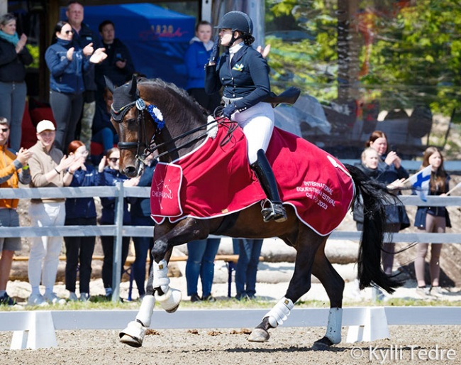 Justina Vanagaite and Nabab win the Central European League world cup qualifier in Parnu, Estonia :: Photo © Kylli Tedre