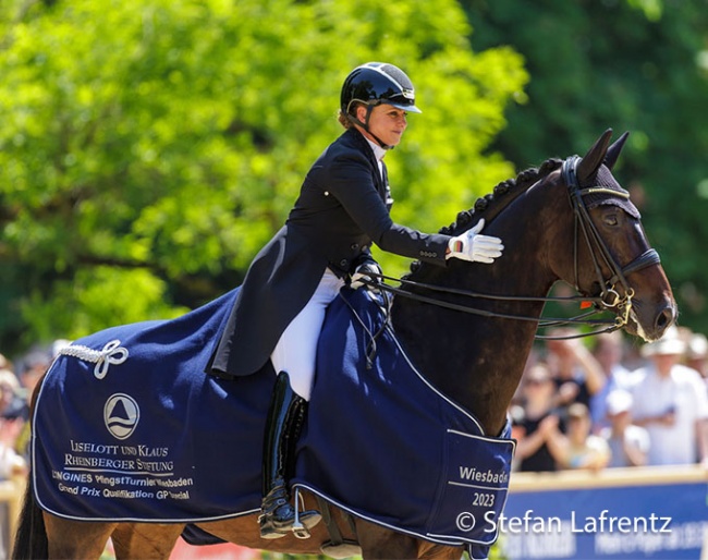 A double victory for Dorothee Schneider and Showtime at the 2023 CDI Wiesbaden on 27 - 29 May 2023 :: Photo © Stefan Lafrentz