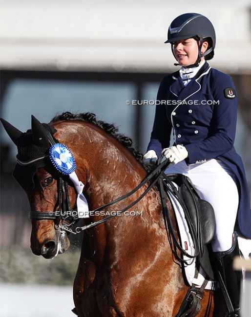 Claire Robinson on Glamour Boy at the 2022 CDI Wellington :: Photo © Astrid Appels
