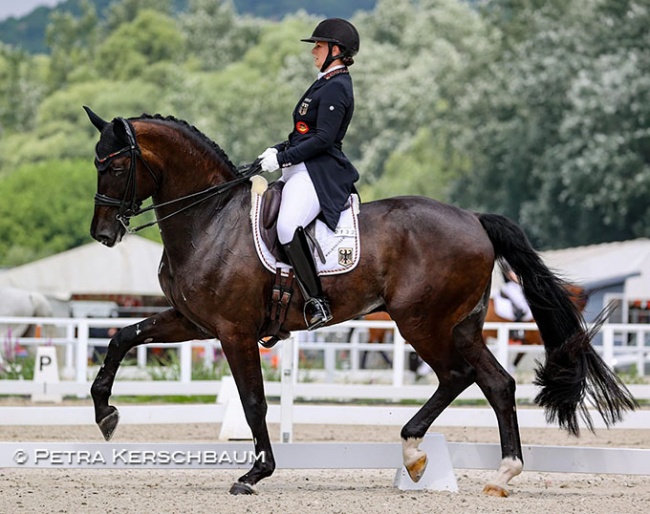 Valentina Pistner and Flamboyant at the 2023 European Young Riders Championships :: Photo © Petra Kerschbaum