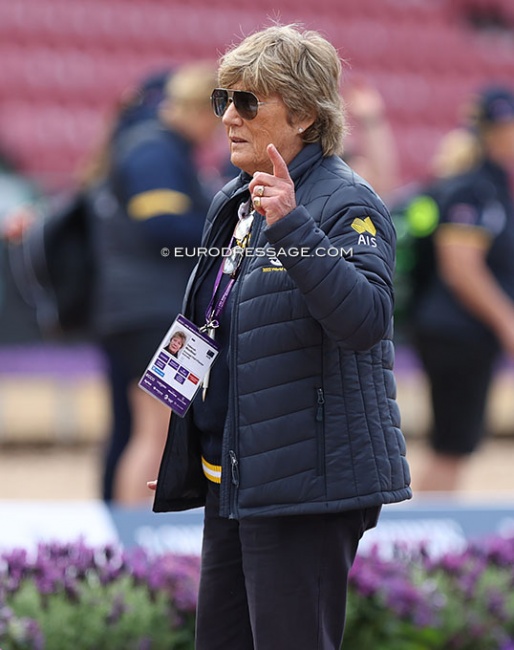 Australian dressage chef d'equipe Deb MacNicol at the 2022 World Championships Dressage in Herning :: Photo © Astrid Appels