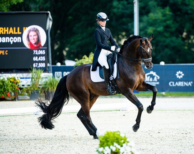 Morgan Barbançon and Sir Donnerhall II win the world cup qualifier in Bialy Las, Poland :: Photo © Wiktoria Roznowska
